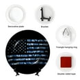 thumbnail image 4 of Disketp Navy Camouflage American Flag Ceramic Plate Dinner Plates Bone China Decorative Plates Art Ceramic Ornaments for Wall Hanging Decoration -8in, 4 of 6