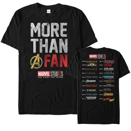 - Marvel Men's 10th Anniversary More Than a Fan T-Shirt