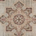thumbnail image 5 of 7' Beige Medallion Power Loom Runner Rug With Fringe, 5 of 5