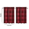 thumbnail image 4 of Rustic Checkered Kitchen Curtains 2 Pack 27.5x36 Inch Tier Panels Semi-Sheer Rod Pocket Short Curtains for Rustic Decor, 4 of 4