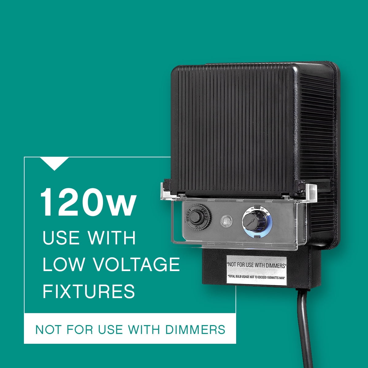 Hinkley Lighting 0150BK 150 Watt 12V Standard Landscape Lighting Transformer - Black