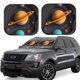 thumbnail image 1 of Balery Solar System Paper Art Parasol para parabrisas de coche de 2 piezas | Parasol plegable para parabrisas delantero de coche para la mayoría de sedanes-Small, 1 of 6