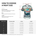 thumbnail image 4 of Yiaed Travel Around The World Print Women's T Shirt V-Neck Short Sleeve Shirt Casual Breathable Tee Summer Tops-XX-Large, 4 of 5