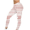 thumbnail image 5 of AOOCHASLIY Womens Pants Summer Clothes Womens Fashion Casual Christmas Printed Tight Leggings High Waist Long Pants, 5 of 5