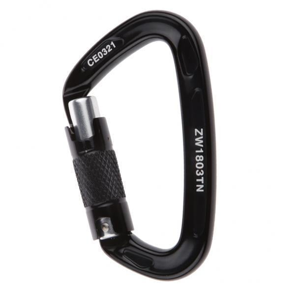 Paquete de 4 Mosquetones de Seguridad Sunnimix con Bloqueo Automático 24KN gris oscuro