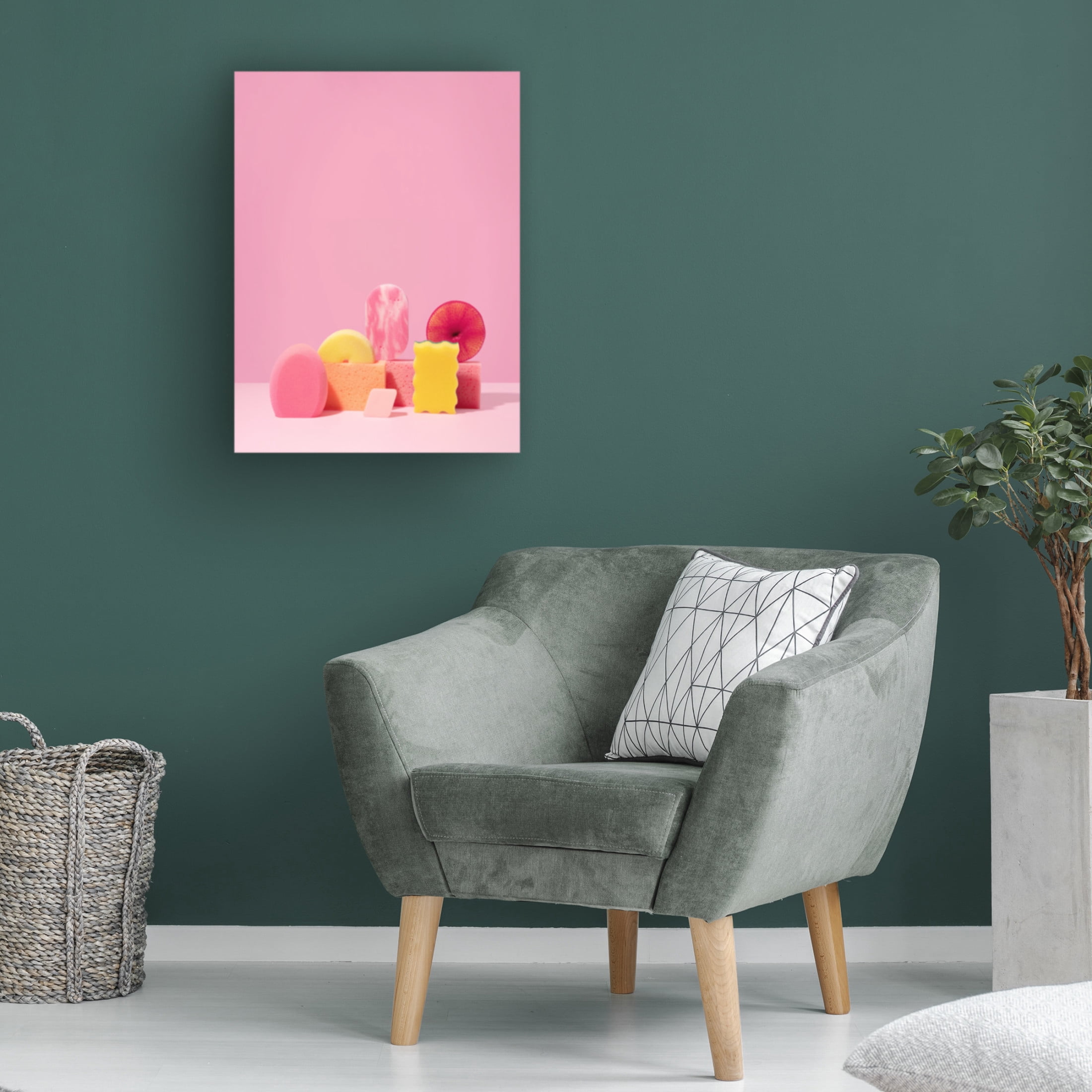 Canvas Wall Art - Julia Ramiro 'Esponjas 1' Wall Art for Living Room, Bedroom, or Office D?cor by Trademark Fine Art - 35 x 47 Inches