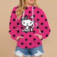 thumbnail image 2 of DMH Hello Kitty Dessin Animé Hello Kitty Chandails à Capuchon Femmes Kawaii Hello Kitty Graphique Mode Urbaine Drôle Unisexe Hauts Anime Chandails Molletonnés Femme HOEMLIN, 2 of 6