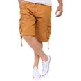 thumbnail image 4 of Mens Casual Slim Fit Cotton Solid Multi-Pocket Cargo Twill Shorts Mud 30, 4 of 6