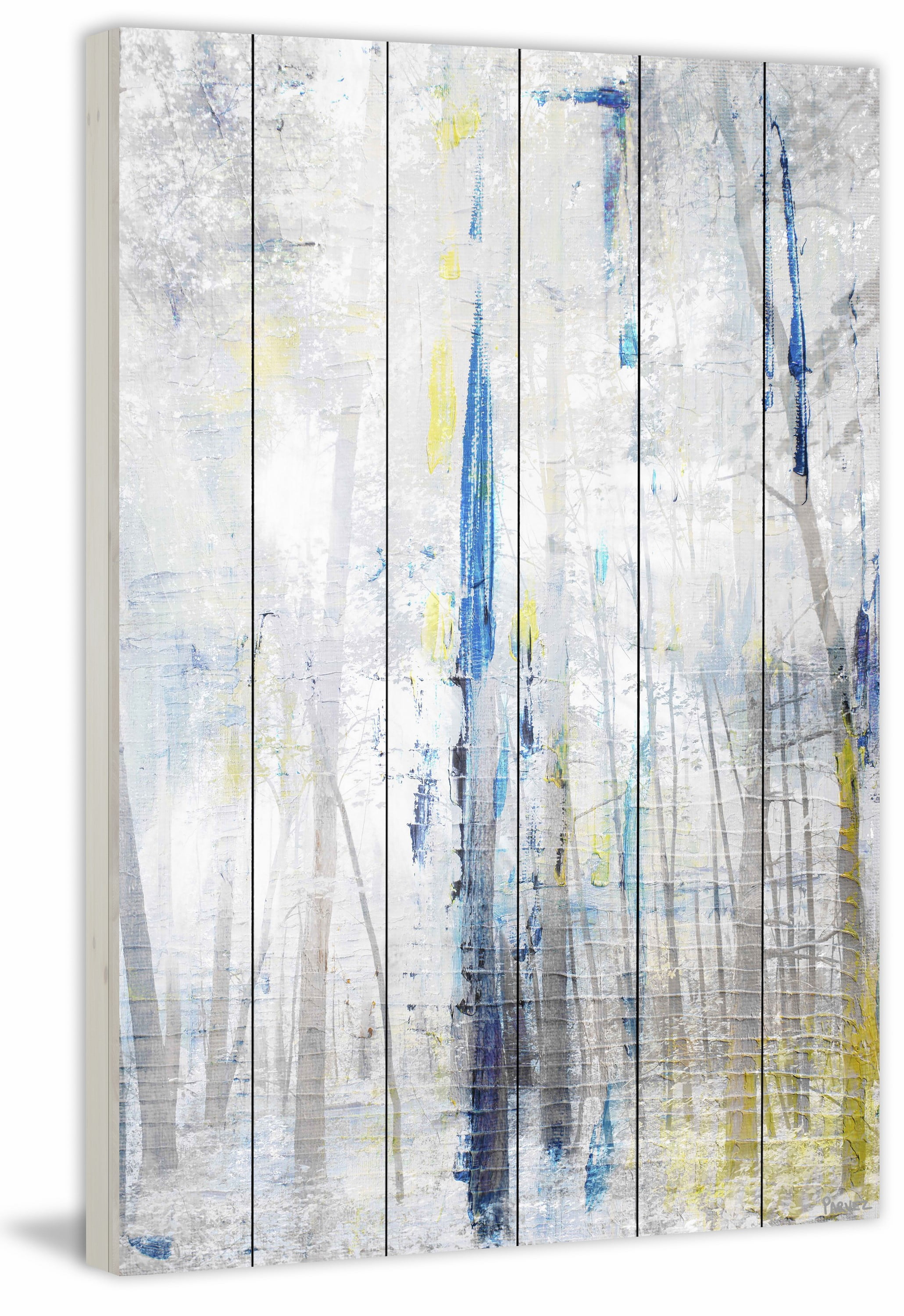"Tall and Bright" Painting Print on White Wood