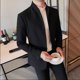thumbnail image 3 of Traje de negocios de alta calidad para hombre, Blazers de cuello alto, esmoquin informal de Color sólido, ropa de marca de lujo, Primavera, 3 of 5