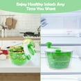 thumbnail image 5 of Salad Spinner Large Lettuce Spinner Kitchen Gadgets 5.28 Qt One-Handed Handle Easy Press Super High Efficiency for Home Kitchen Washing & Drying Leafy Vegetables, 5 of 7