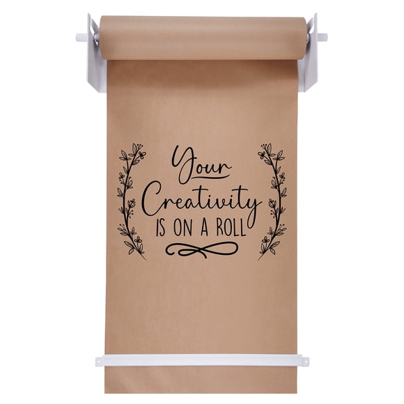 Jumbl 18” Wall Mounted Kraft Paper Dispenser | Hanging Paper Roll with Cutter for Kitchen, DIY Room, Office, Business, & More | Great for to-Do