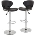 thumbnail image 1 of Bar Stools Counter Height Adjustable Bar Chairs With Back Barstools Set of 2 PU Leather Swivel Bar Stool Kitchen Counter Stools Dining Chairs, 1 of 7