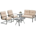 thumbnail image 2 of SUNCROWN 5-Piece Outdoor Patio Metal Conversation Set, Brown, 2 of 6