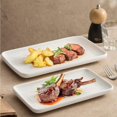 thumbnail image 3 of Plates Household Ceramic Steak Plate, Western Dinner Plate, Creative Ceramic Rectangular Plate Dishes(Small), 3 of 6