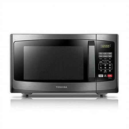 

toshiba em925a5a-bs microwave oven with sound on/off eco mode and led lighting 0.9 cu.ft black stainless
