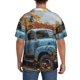 thumbnail image 3 of Fotbe Rustic Vintage Truck Autumn Camisa Estampada de Manga Corta para Hombre, Casual de Verano, Estilo Playero, Sin Arrugas-Medium, 3 of 5