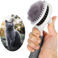 thumbnail image 1 of Cepillo para perros y gatos, cepillo autolimpiante para el cuidado de gatos y perros, cepillo para pelo suelto de gatos y perros, eliminación con un solo clic del pelo suelto y la capa interna - Gris, 1 of 5