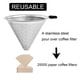 thumbnail image 4 of Filtro de café GLMMIR Pour Over compatible con Chemex Hario V60, 4 of 7