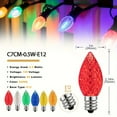 thumbnail image 3 of PEACNNG 25pcs Mini LED Christmas Bulbs - 0.5W E12 C7 Candle-Shaped Colorful Lights for Holiday  Party & Wedding Decorations, 3 of 7