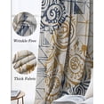 thumbnail image 6 of Blue Yellow Swirl Blackout Curtains 90 Inch Length 2 Panels Set for Living Room Bedroom, Vintage Abstract Geometric Patchwork Privacy Window Treatment Thermal Insulated Black Out Drapes 52"x90", 6 of 8