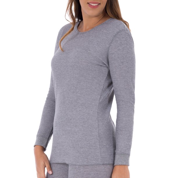 women's waffle thermal shirts