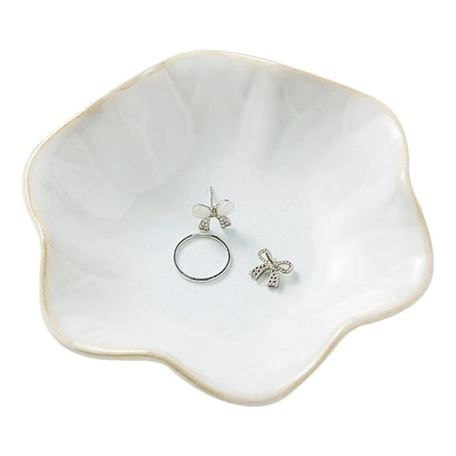 Bandeja para platos de anillos, soporte para platos de joyería, cuenco para llaves, bandeja para baratijas, soporte para pendientes, plato decorativo para mujer