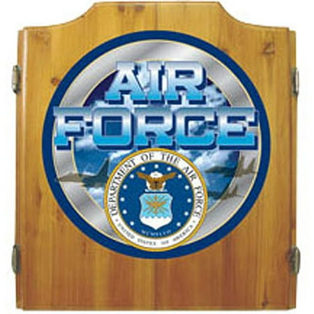 US Air Force Dart Cabinet with Darts and Board
