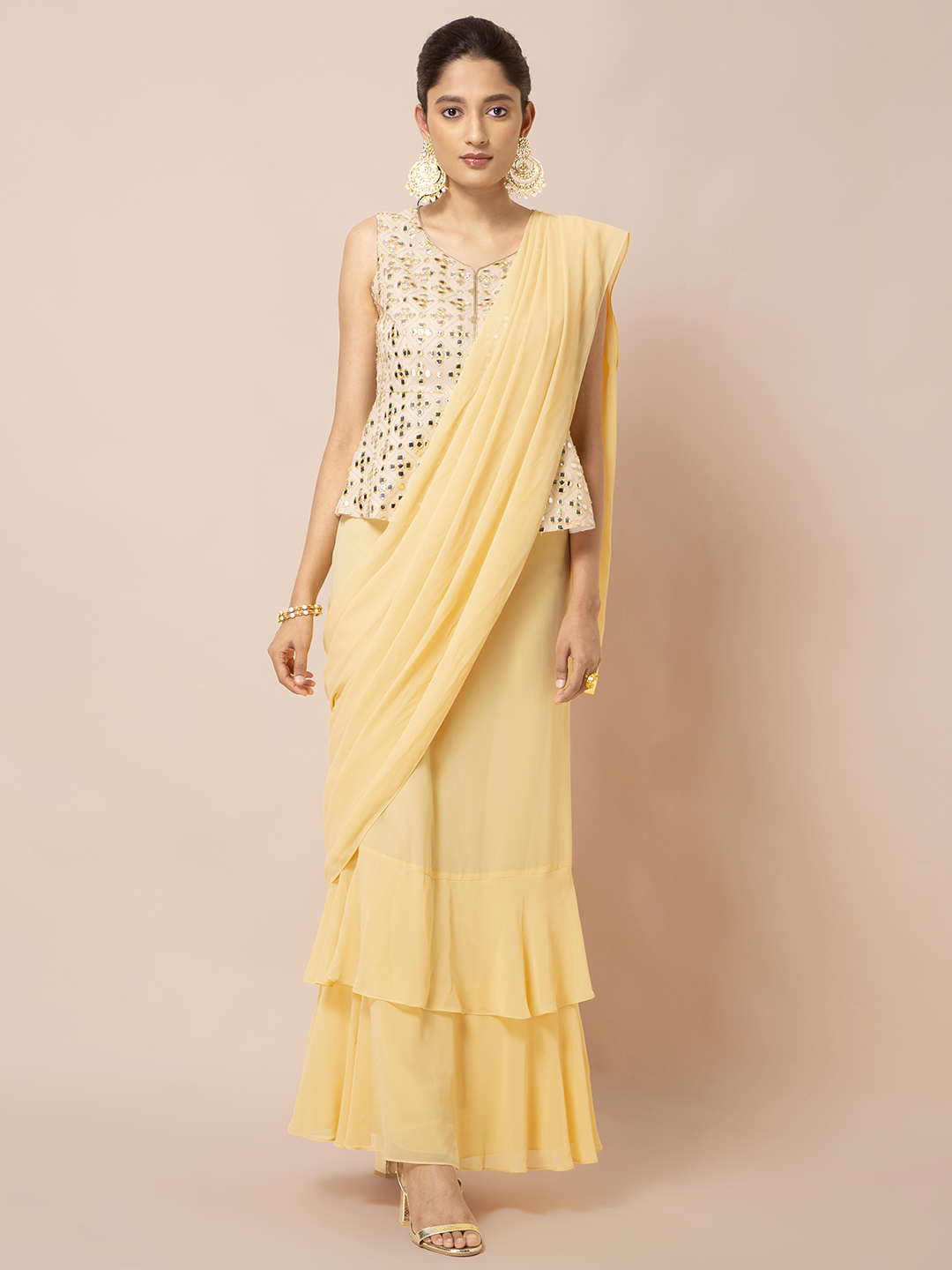 indya draped saree