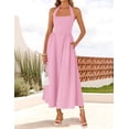 thumbnail image 2 of Vestido ZESICA vestido midi halter sin mangas de verano rosa para mujer, 2 of 6