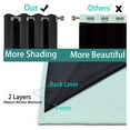 thumbnail image 5 of 100% Blackout Lined Pair Curtains, Window Treatment Thermal Insulated Soundproof Drapes for Bedroom(52Wx84L, Aqua, 2 Panels), 5 of 9