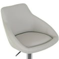 thumbnail image 3 of Glamour Home Alani 23"-33.25" Faux Leather Swivel Bar Stools in Gray (Set of 2), 3 of 6
