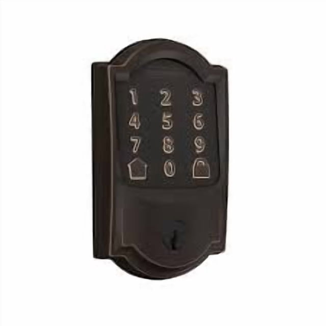 Schlage Encode Aged Bronze Electronic Smart WiFi Deadbolt Lock with Camelot Trim Rated AAA