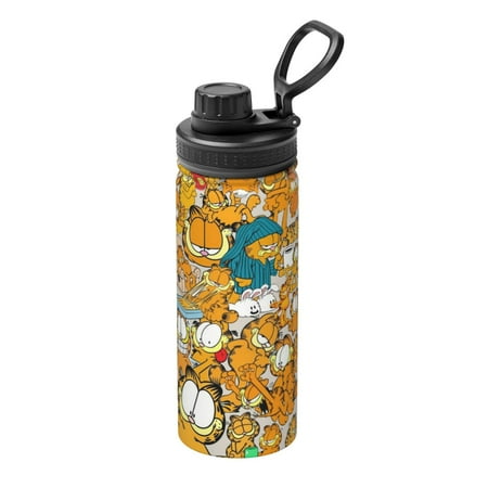 

Cute Garfield 18 Oz Water Bottle Insulated Stainless Steel Vacuum Tumbler Water Flask For Students Boys Girls