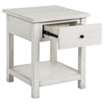 thumbnail image 3 of Payne 1-drawer Wood End Table with Shelf Distressed White, 3 of 8