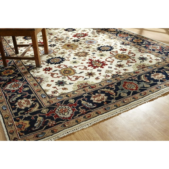 K2 Floor Style Umbria Ivory/Black Hand Made Wool Area Rug