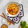 thumbnail image 5 of 1 PCS Pot Holders for Kitchen - Heat Resistant Silicone Pot Holders with Hanging Loop, Eggplant Pattern leaf Non Slip Oven Hot Pads, Potholders for Decor Baking Cooking Kitchen, 5 of 6