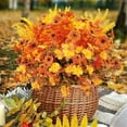 thumbnail image 4 of Artificial Mums for Outdoors, Ongmies Fake Fall Flowers Silk Flowers, Autumn Decorative Outdoor Plastic Flowers – Perfect for Indoor and Outdoor Garden, Courtyard, and Home Decoration, 4 of 8