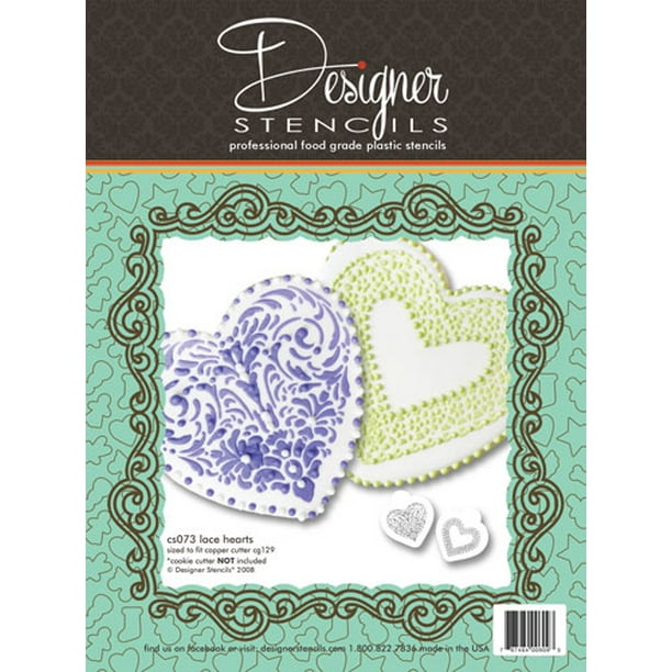 Lace Heart Stencil Set (no cutter) by Designer Stencils - Walmart.com