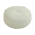 thumbnail image 1 of Cojín de suelo redondo decorativo premium para meditación, ideal para sentarse en el suelo. Blanco, 1 of 8