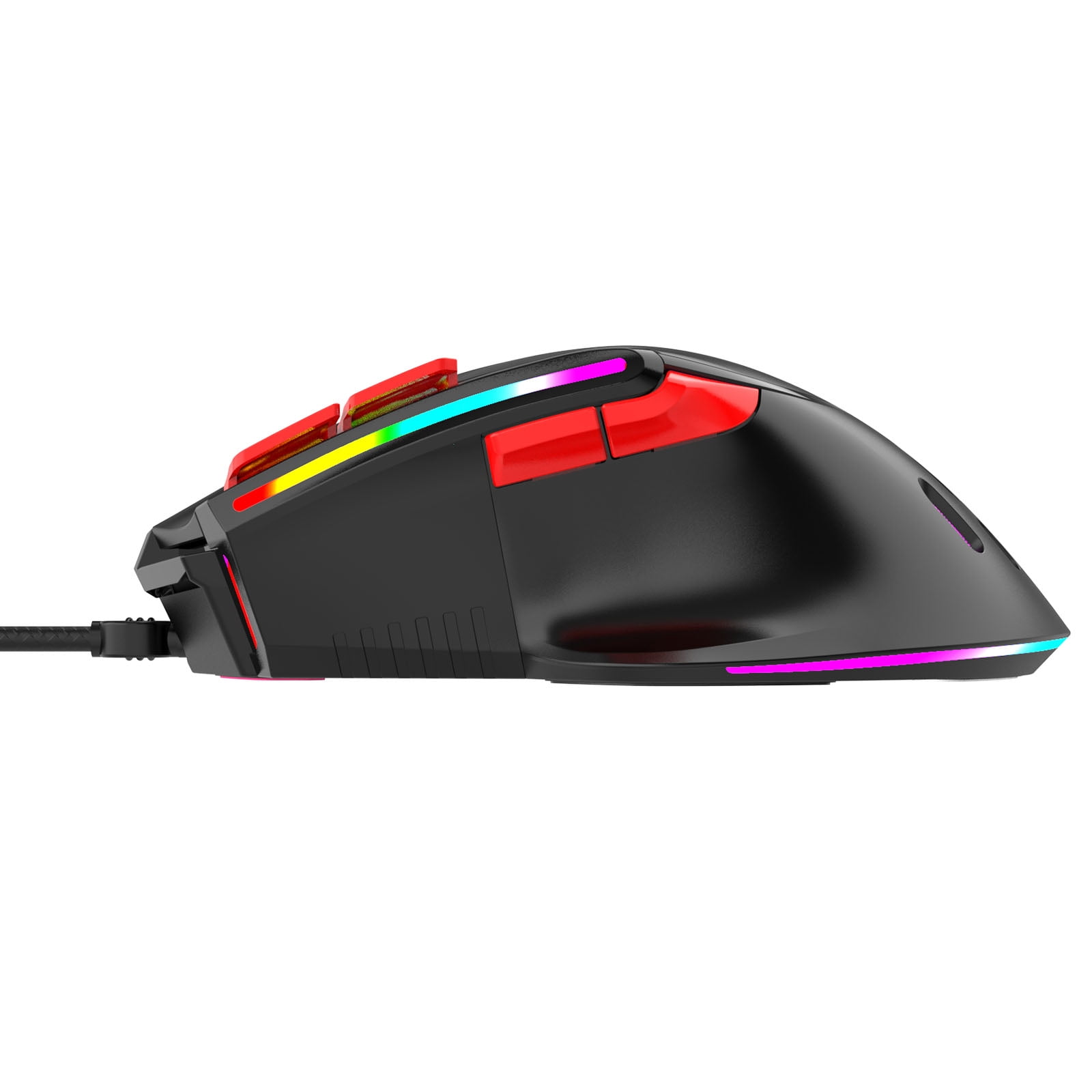 9-Key USB Wired Ergonomic Gaming Programming 6400DPI RGB Optical Mice Mause For Computer Laptop