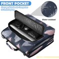 thumbnail image 6 of Zipper Binder with Shoulder Strap 2 inch 3 Ring Waterproof File Folder Organizer Bag 500 Sheet Pink and Gray Feathers Pattern, 6 of 8