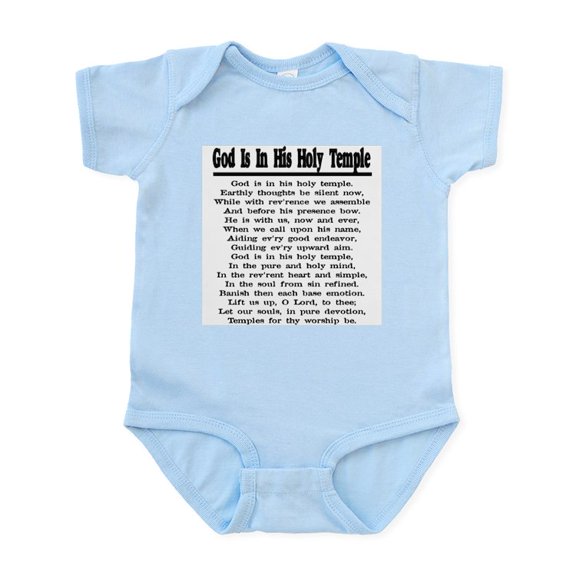 CafePress - Holy Temple Hymn Infant Bodysuit - Baby Light Bodysuit, Size Newborn - 24 Months
