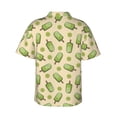 thumbnail image 3 of Picia Kiwi Ice Cream Gentle Cotton Regular Fit Short Sleeve Casual Hawaiian Shirt for Men-Small, 3 of 9