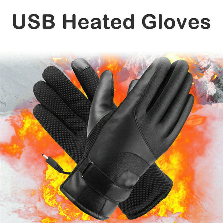 Rechargeable Wireless Fingerless Heated Writing Gloves，Heated Work Gloves  for Men and Women,USB Heated Gloves Suitable for Work, Play, Ski, Bike