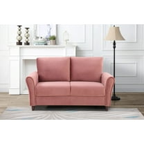 Uspridefurniture Kavalier Velvet Loveseat, Pink