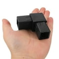 thumbnail image 4 of 2 Way Square Tubing Fittings Connector Pipeline Connector Plastic Black 6.00X6.00X2.50CM 10 Pcs, 4 of 6