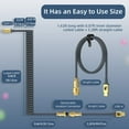 thumbnail image 6 of MAMBASNAKE C02 Coiled Keyboard Cable, Pro Custom USB-C Cable for Mechanical Keyboard, Double-Sleeved TPU Spring Cable for Gaming Keyboard, Type-C to USB-A, Detachable Gold Aviation Connector - Grey, 6 of 9