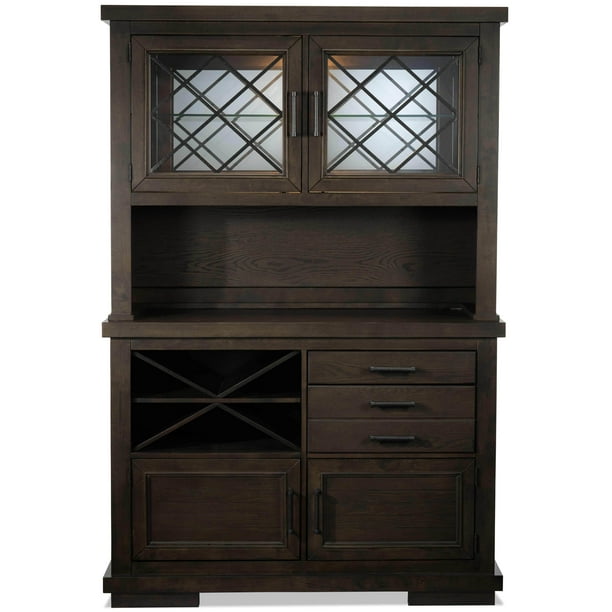 Mackay Buffet and Hutch Distressed Espresso Walmart.ca