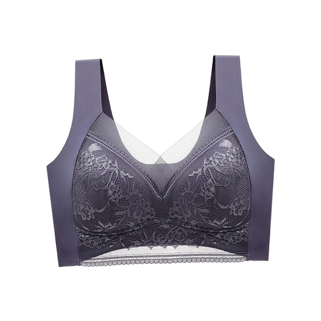 Ropa interior para mujer Salvador Everyday Bras sin aros sin costuras ligero cómodo Yoga Gris Hierro 6L 100BCD